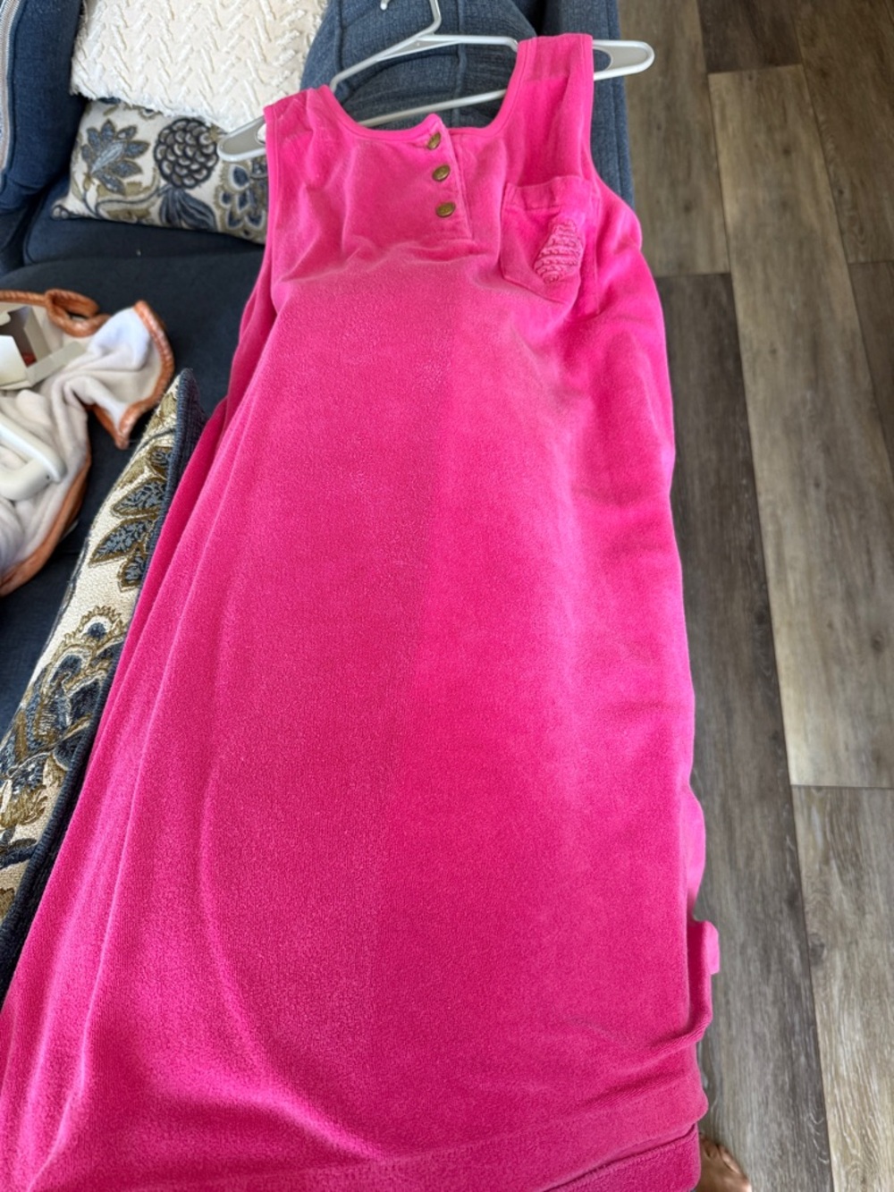 Sears Women's Swim Coverup Tank Dress in Magenta